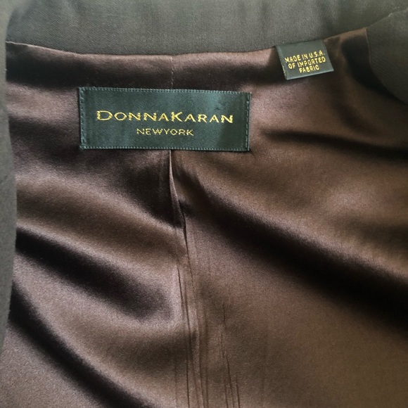 Donna Karan New York Chocolate Brown Wool Blazer Sz 4 - Picture 7 of 12
